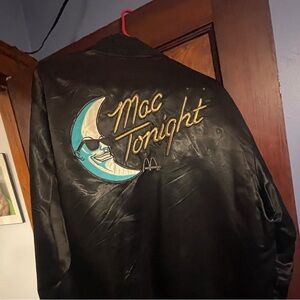 Vintage 80’s Mac Tonight Black Satin Jacket